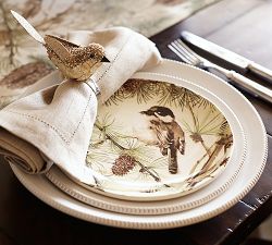 Winter Bird Napkin Ring, Set of 4