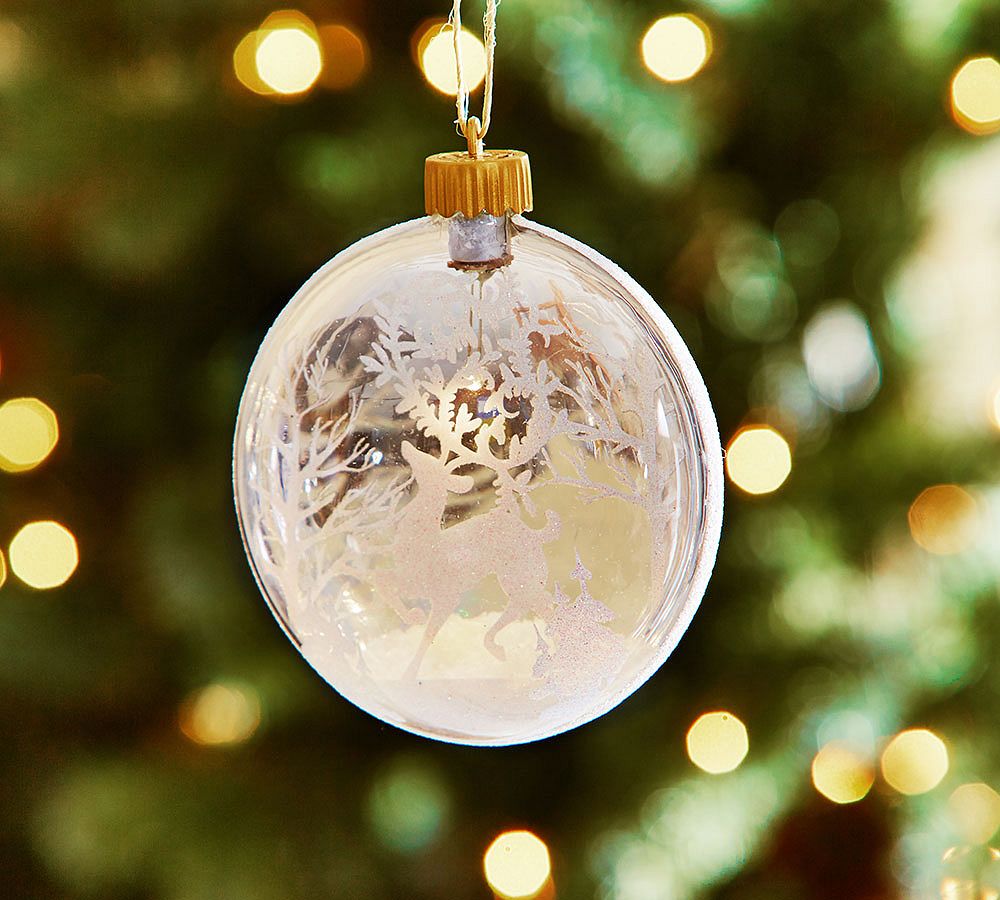 Lit Forest Silhouette Ornament