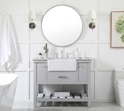 Adalina 42-60&quot; Marble Top Single Sink Vanity
