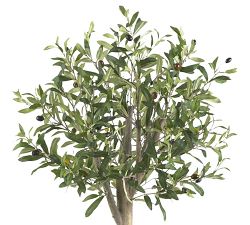 Faux Olive Double Topiary Tree
