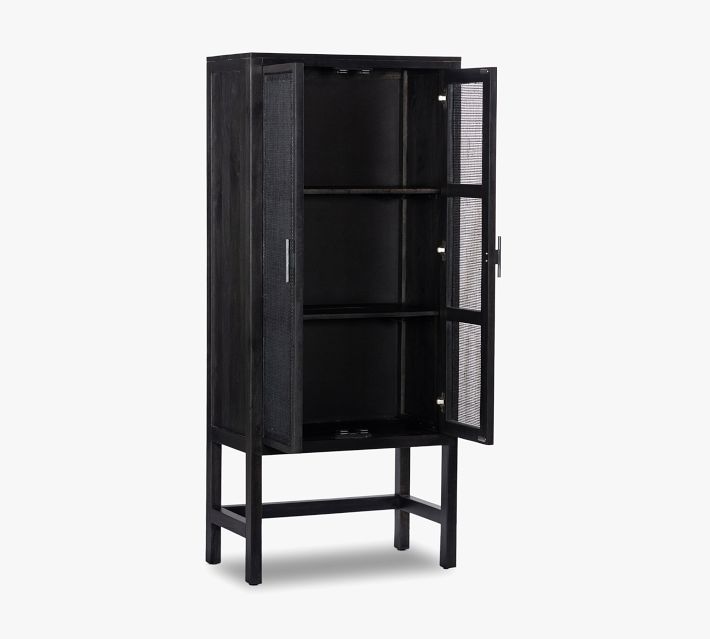 Narrow cane cabinet discount