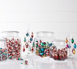 Mercury Glass Mini Mixed Lights Ornaments Set