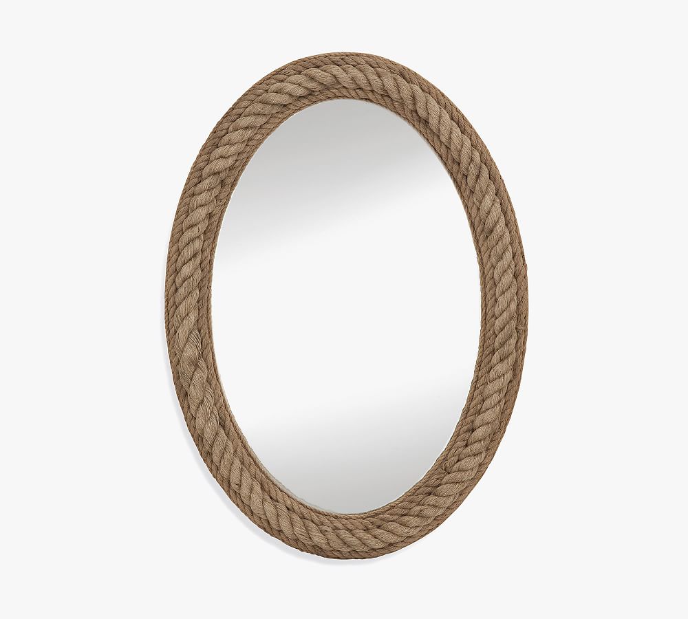 Bridgeport Oval Rope Mirror 30&quot; x 41&quot;