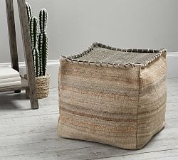 Color Block Pouf