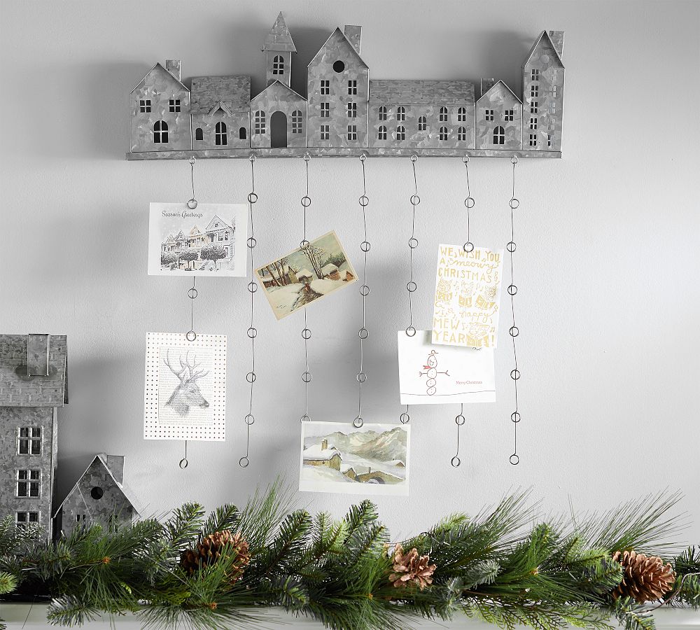 Galvanized House Card Holder
