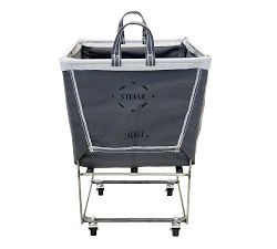 Small Elevated Canvas Laundry Basket with Wheels