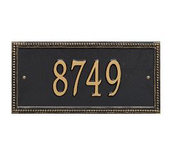 Beaded Rectangle Address Plaque