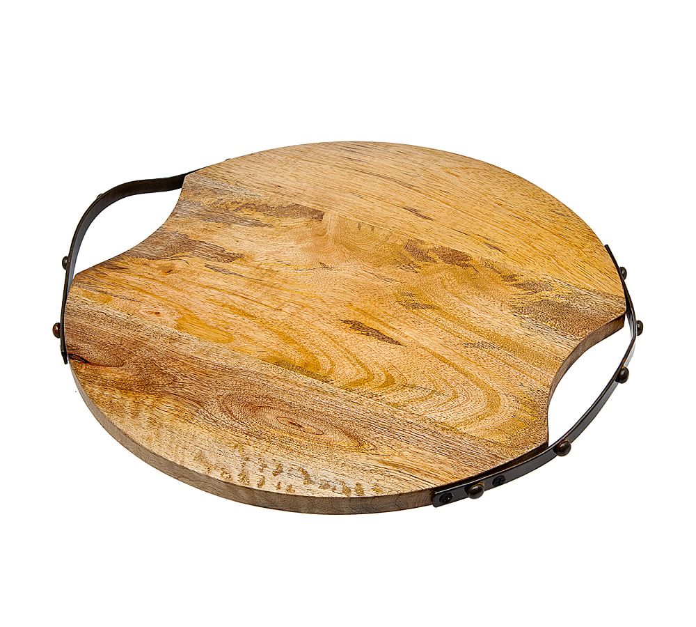 Modern Rustic Round Serving Tray