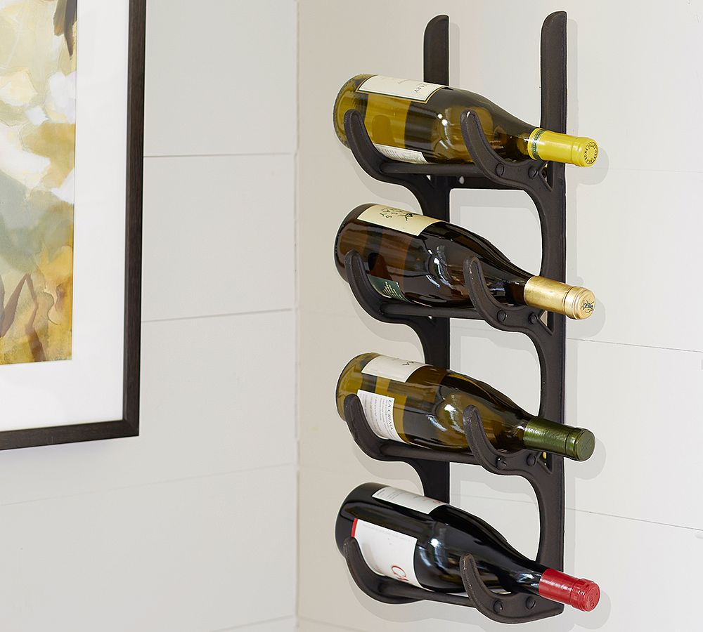 Vintner's Wall Mount 4 Bottle Wine Storage