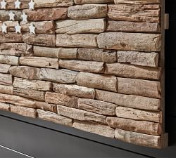 Driftwood American Flag Wall Art