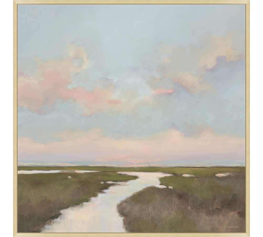 Reflection Stream Framed Canvas