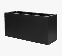 Lightweight Handcrafted Fiber Stone Long Box Indoor/Outdoor Planters