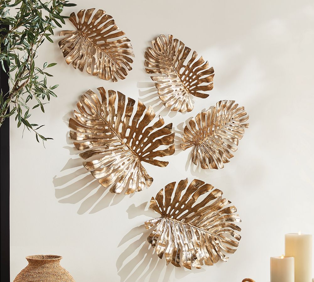 Metal Palm Leaf Wall Sculpture