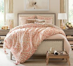 Ana Medallion Cotton Linen Duvet Cover