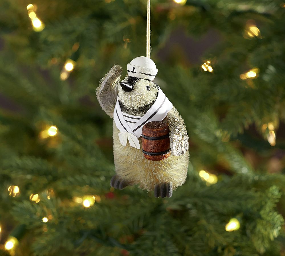 Bottlebrush Penguin Ornament