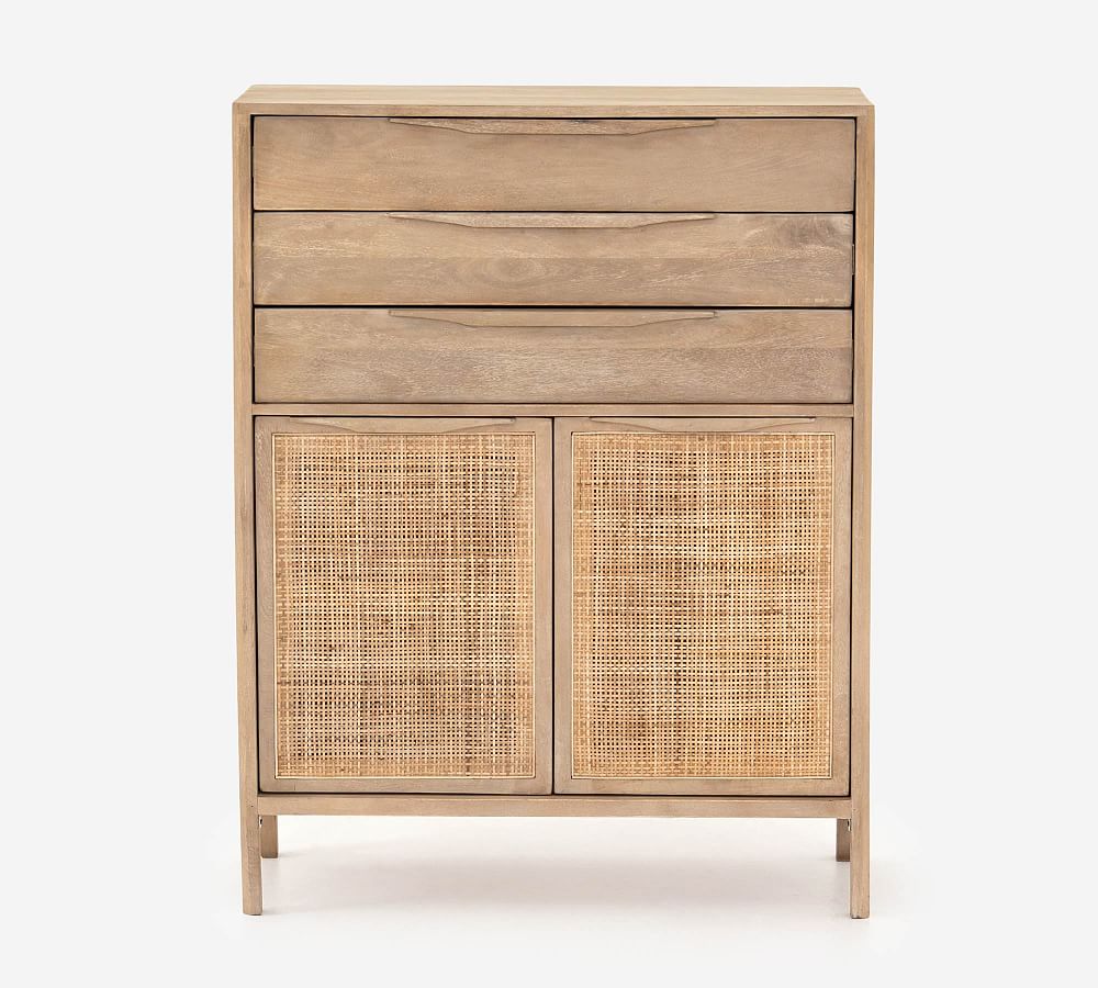 Dolores Cane 3-Drawer Tall Dresser (33.5&quot;)