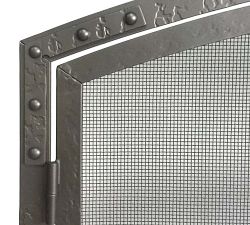 Old World Fireplace Arched Door Screen