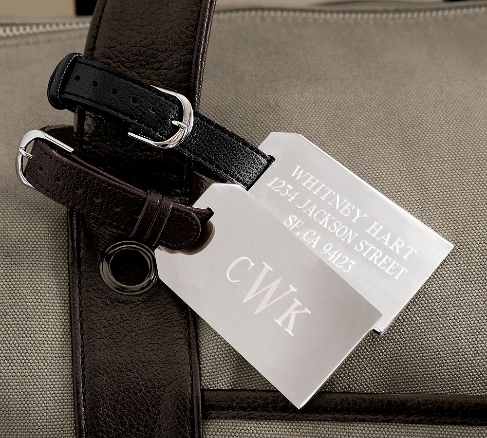 Silver-Plated Engravable Luggage Tag