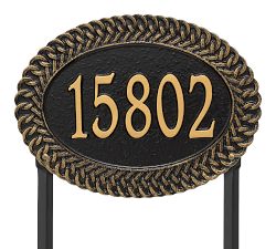 Chartwell Oval Address Plaque