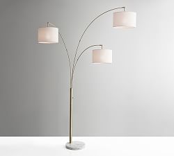Locke 3-Arm Marble Arc Floor Lamp (83&quot;)