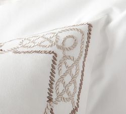 Rope Embroidered Organic Sham