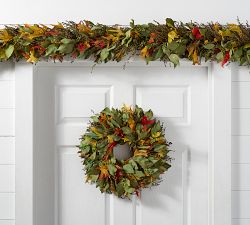 Live Autumn Leaves Garland
