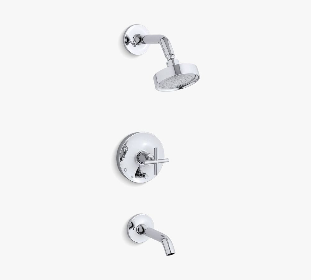 Kohler Purist &#174; Rite-Temp&#174; Cross Handle Shower and Tub Faucet W/ 2.5 GPM Showerhead
