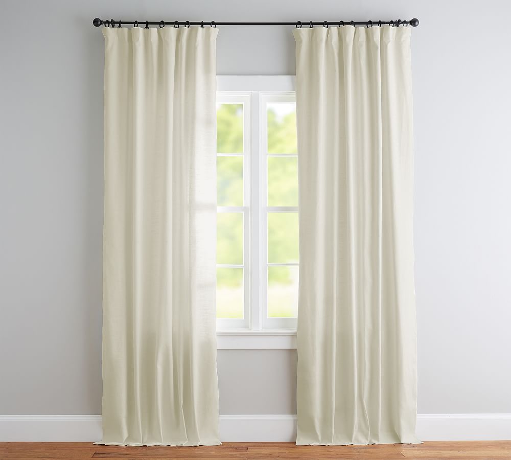 Custom Emery Linen Curtain - Ivory