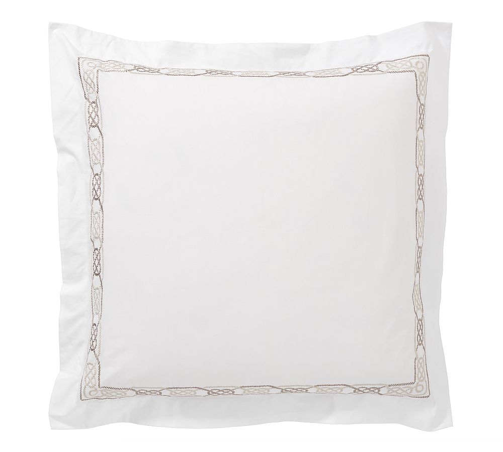 Rope Embroidered Organic Sham