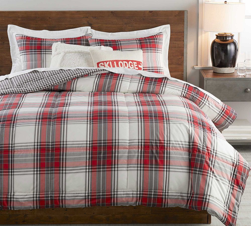 Hamilton Plaid Reversible Cotton Comforter &amp; Shams