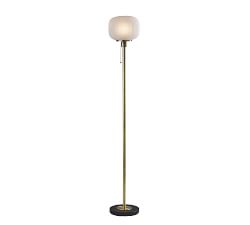 Nausica Ribbed Glass Floor Lamp (58&quot;)