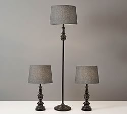 Cass Metal Floor &amp; Table Lamp Set (29&quot;-61&quot;)