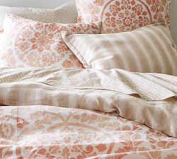 Ana Medallion Cotton Linen Duvet Cover