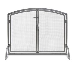Old World Fireplace Arched Door Screen