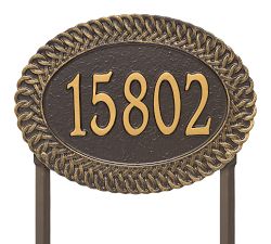 Chartwell Oval Address Plaque