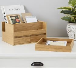 Folsom White Oak Desktop Organizer