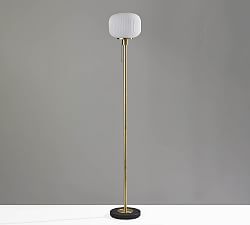 Nausica Ribbed Glass Floor Lamp (58&quot;)