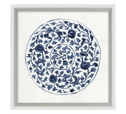 Porcelain Blue Framed Paper Prints