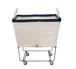 Small Elevated Canvas Laundry Basket with Wheels