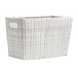 Torrey All-Weather Wicker Rectangle Basket - White Wash