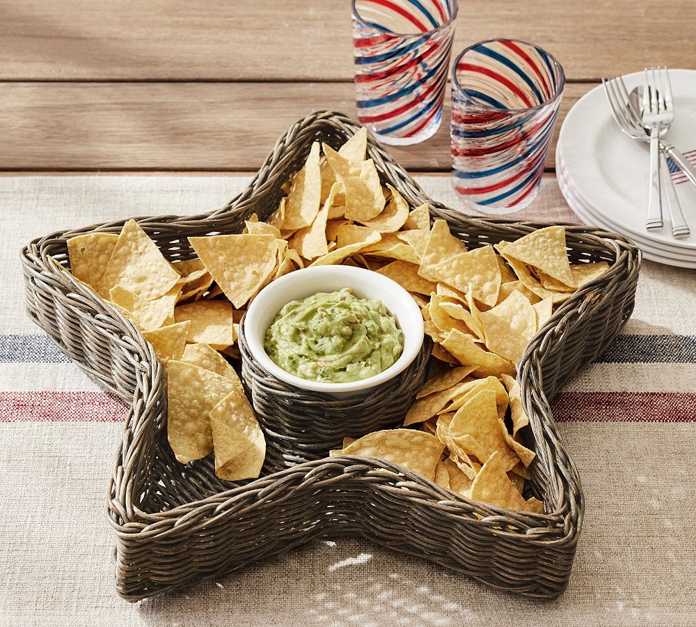 Americana Woven Star Chip &amp; Dip Platter
