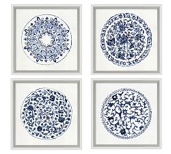 Porcelain Blue Framed Paper Prints