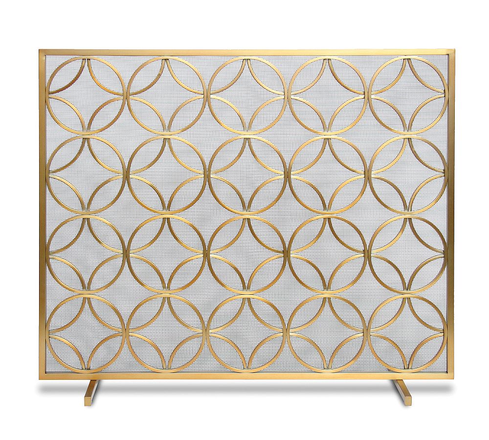 Bedford Single Panel Firescreen - Brass&#160;