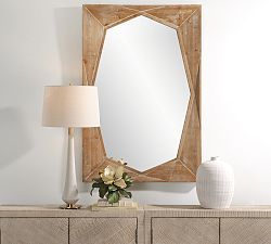 Geo Wood Rectangular Wall Mirror