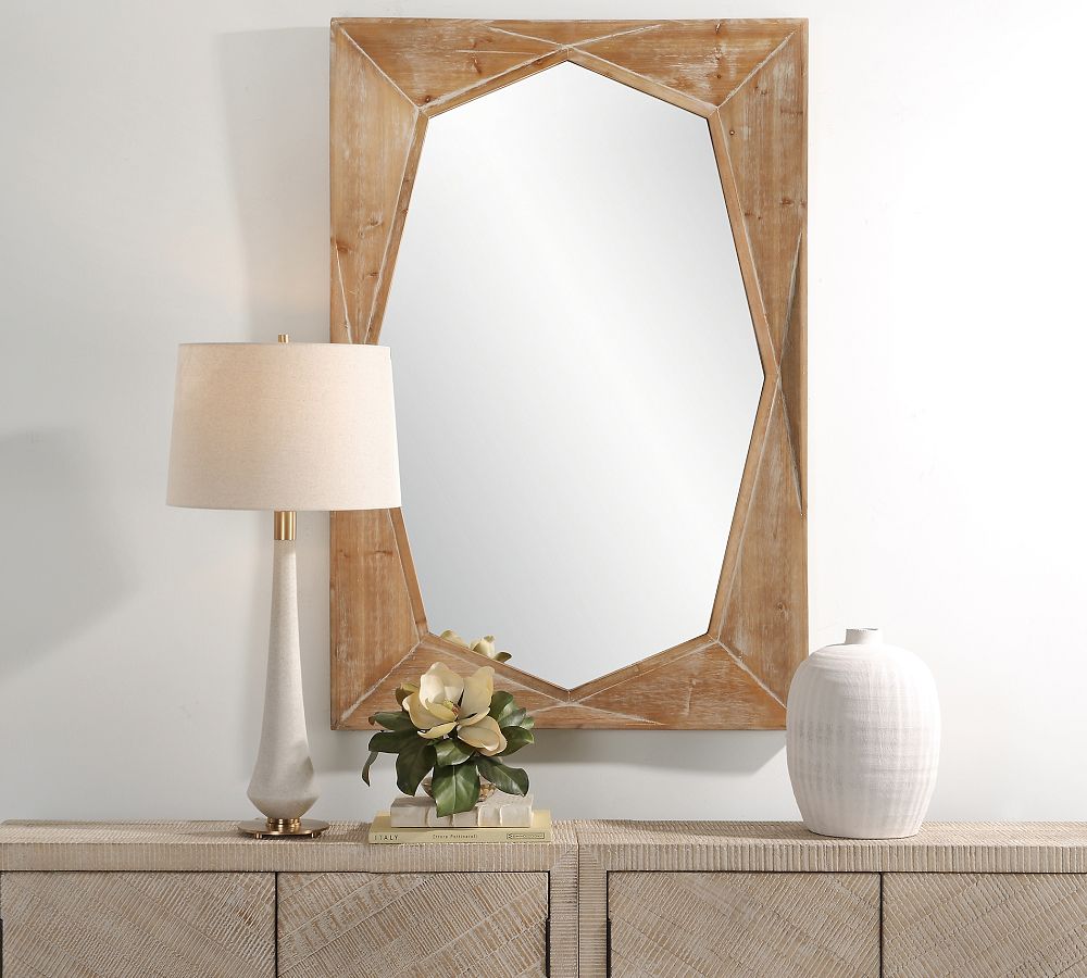 Geo Wood Rectangular Wall Mirror