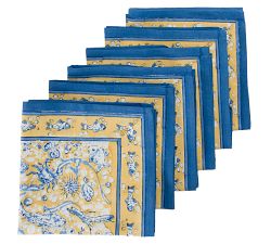 La Mer Block Print Napkins - Set of 6