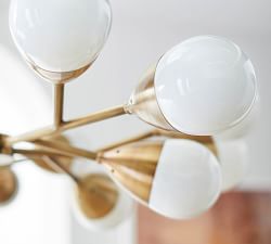 Holden Milk Glass Chandelier (34&quot;-37&quot;)