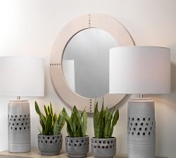 Aaden Round Hide Wall Mirror