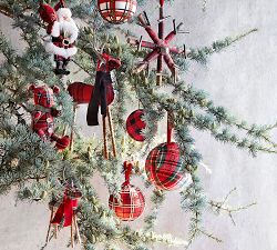 Plaid Reindeer Ornaments