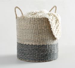 Lisbon Seagrass Two-Tone Tote Baskets